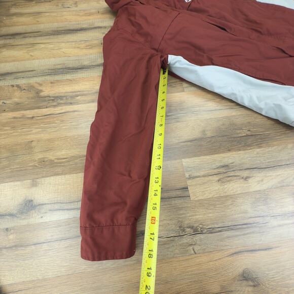 Timberland Snap Zip Up Fleece Lined Jacket Mens S/P Red Long Sleeve Nylon - Picture 6 of 8